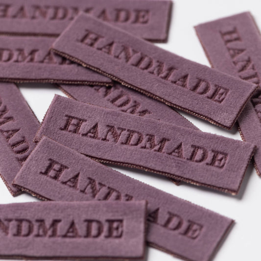 Little Rosy Cheeks Woven Sewing Labels - Handmade Velvet LILAC