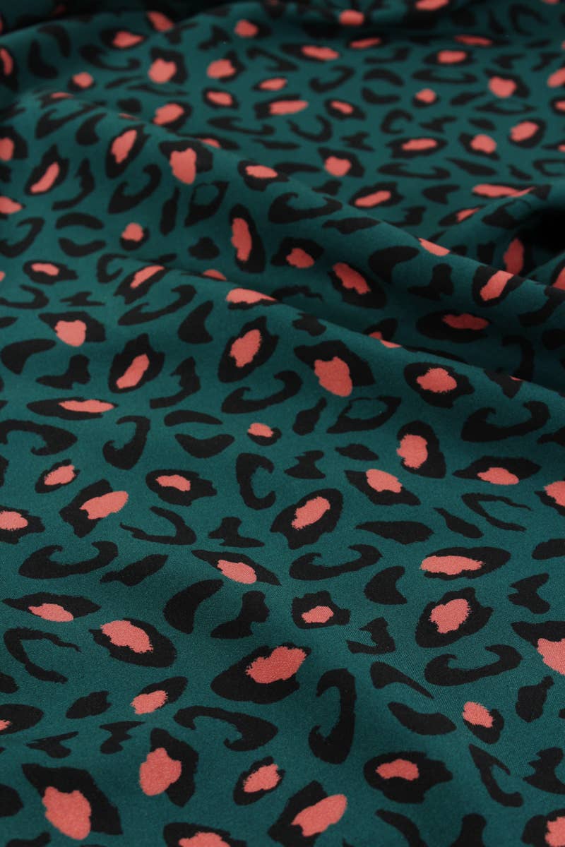 Viscose Dressmaking Fabric 'Bagheera' by Eglantine et Zoé in Dark Green Lagoon