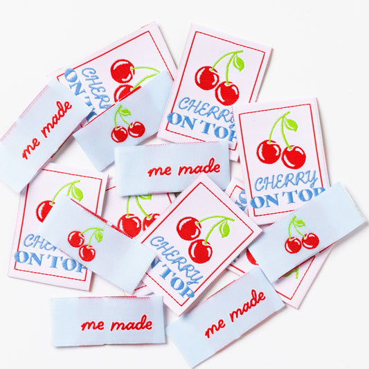 Little Rosy Cheeks Woven Sewing Labels - Cherry on Top