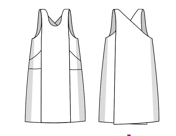 Patrón de costura para pantalones de peto Osborn, tallas 8-28 (Reino Unido)