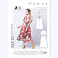 Patron de couture pour robe chemise Reeta par Named, patron papier, tailles 4 à 28