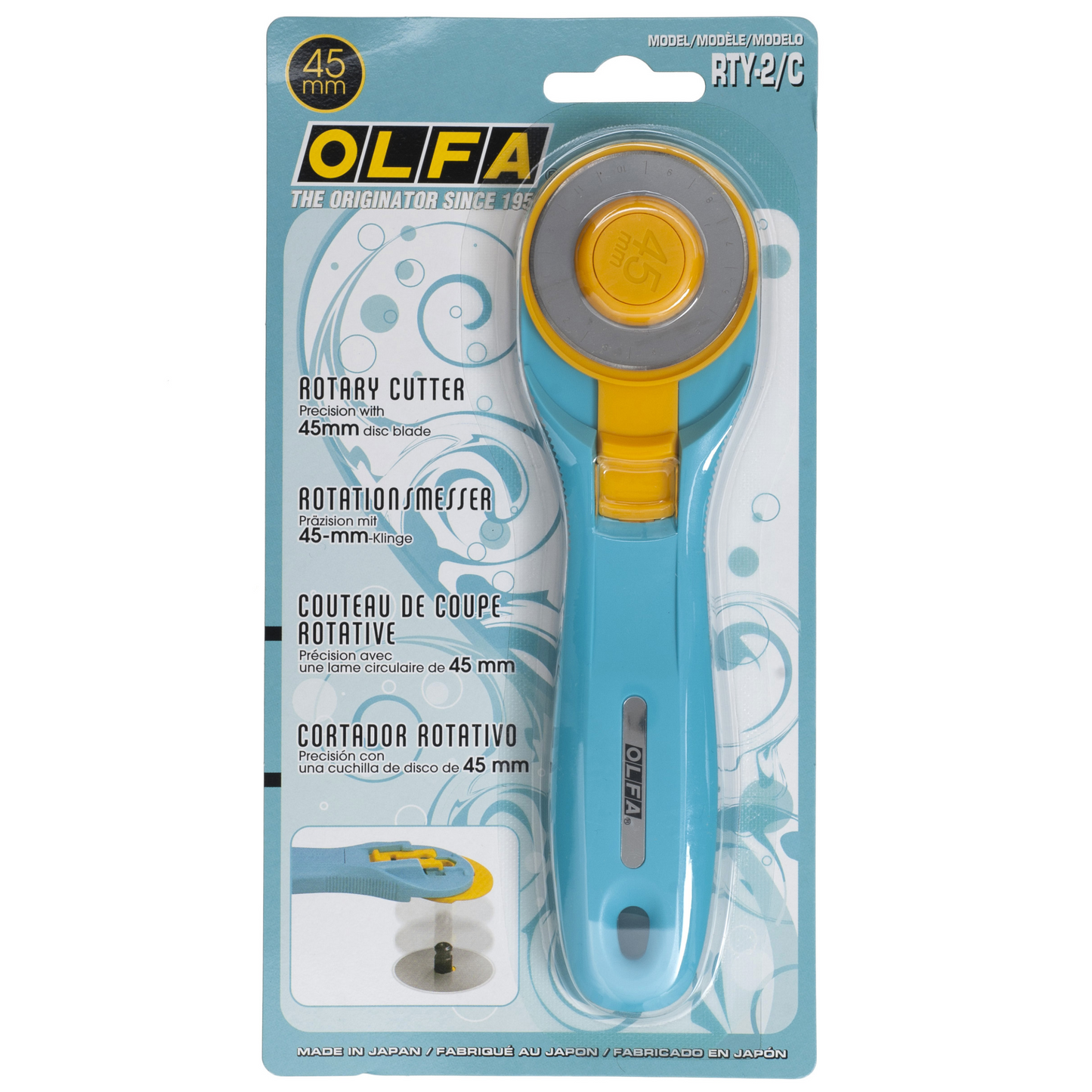 Olfa Rotary Cutter, 45mm, Blue