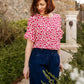 Viscose Dressmaking Fabric 'Bagheera' by Eglantine et Zoé in Pomegranate Red