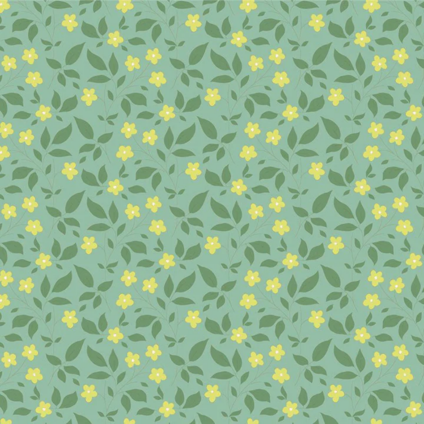 Tissu en coton Tilda « Brunch du dimanche » Tipsy, bleu sarcelle, pour le quilting, l'artisanat et la couture