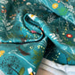 Tissu en jersey de coton Sewing Sanctuary « Teal » par Sarah J Patterson, 160 cm de large