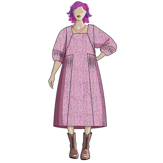 Patrón de costura para el vestido Mahal (tallas 8-26 del Reino Unido)