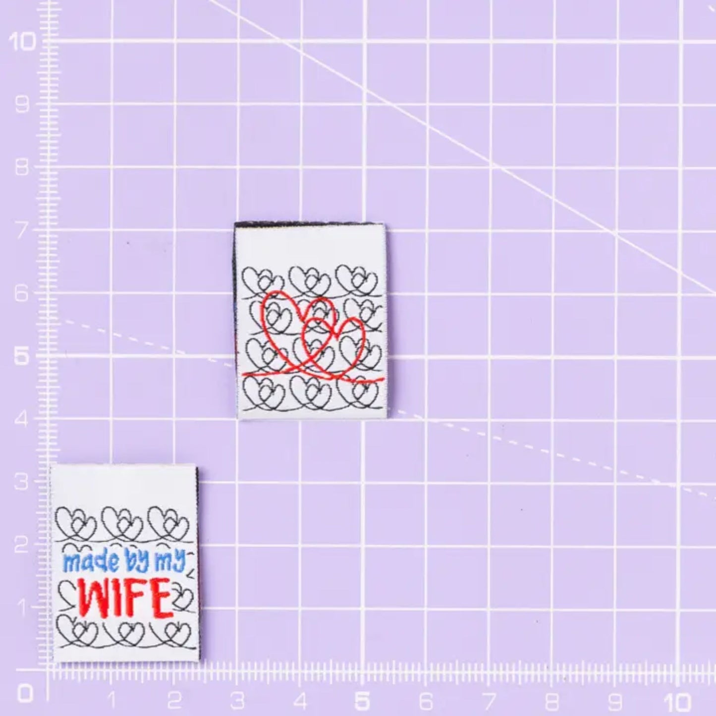 Étiquettes tissées à coudre Little Rosy Cheeks - Fabriquées par ma femme