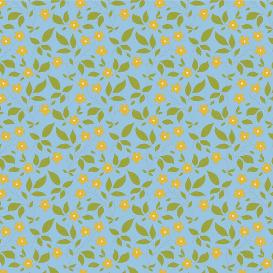 Tilda Sunday Brunch Cotton Fabric Tipsy Design in Sky, for Quilting, Crafts and Dressmaking.