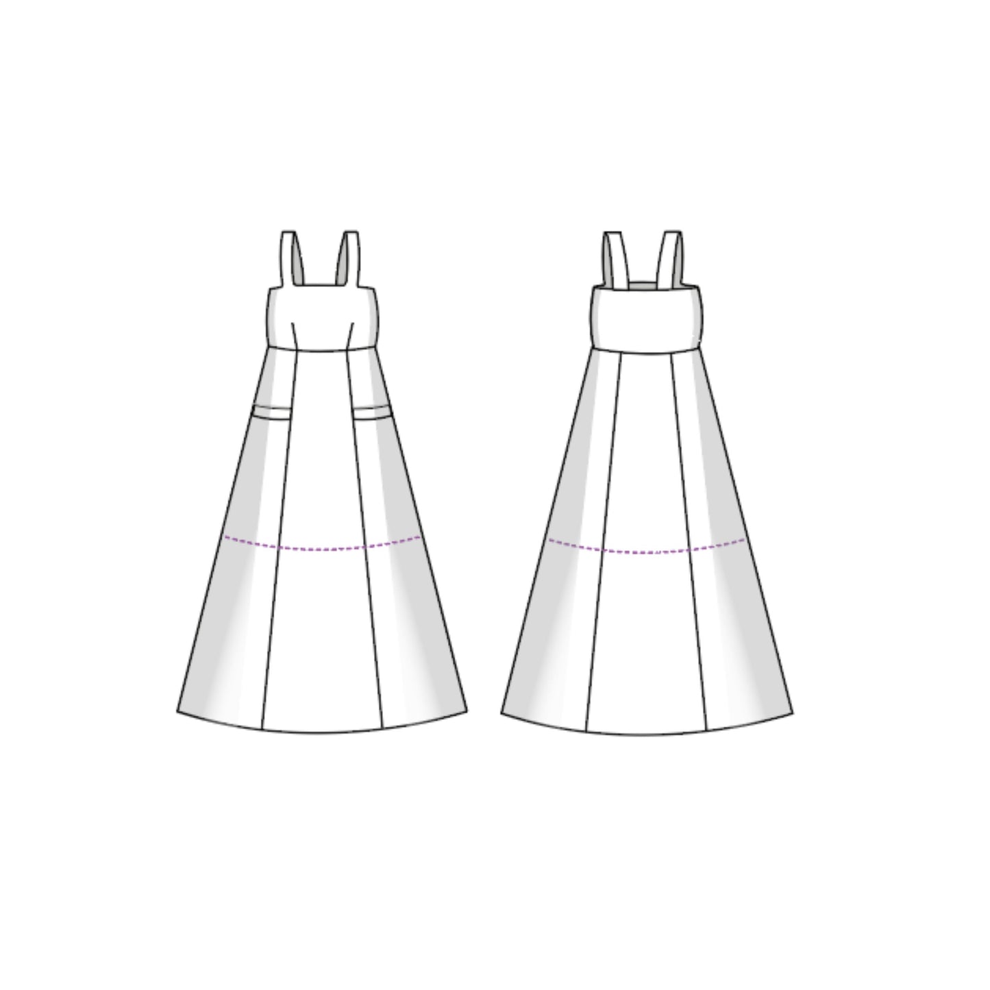 Patrón de papel de costura para vestido Fleetwood, tallas 8-26 (Reino Unido)
