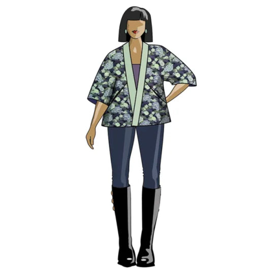 Patrón de costura para chaqueta Swing, tallas XS-XL (Reino Unido)