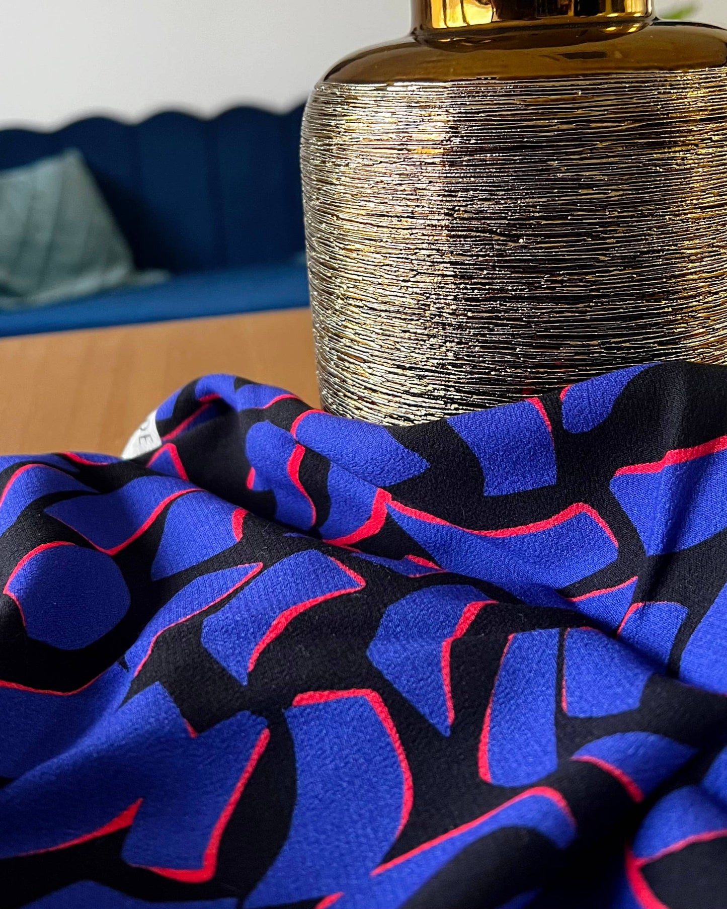 My Dress Made French Viscose Crepe Dressmaking Fabric, 'Kalyx'