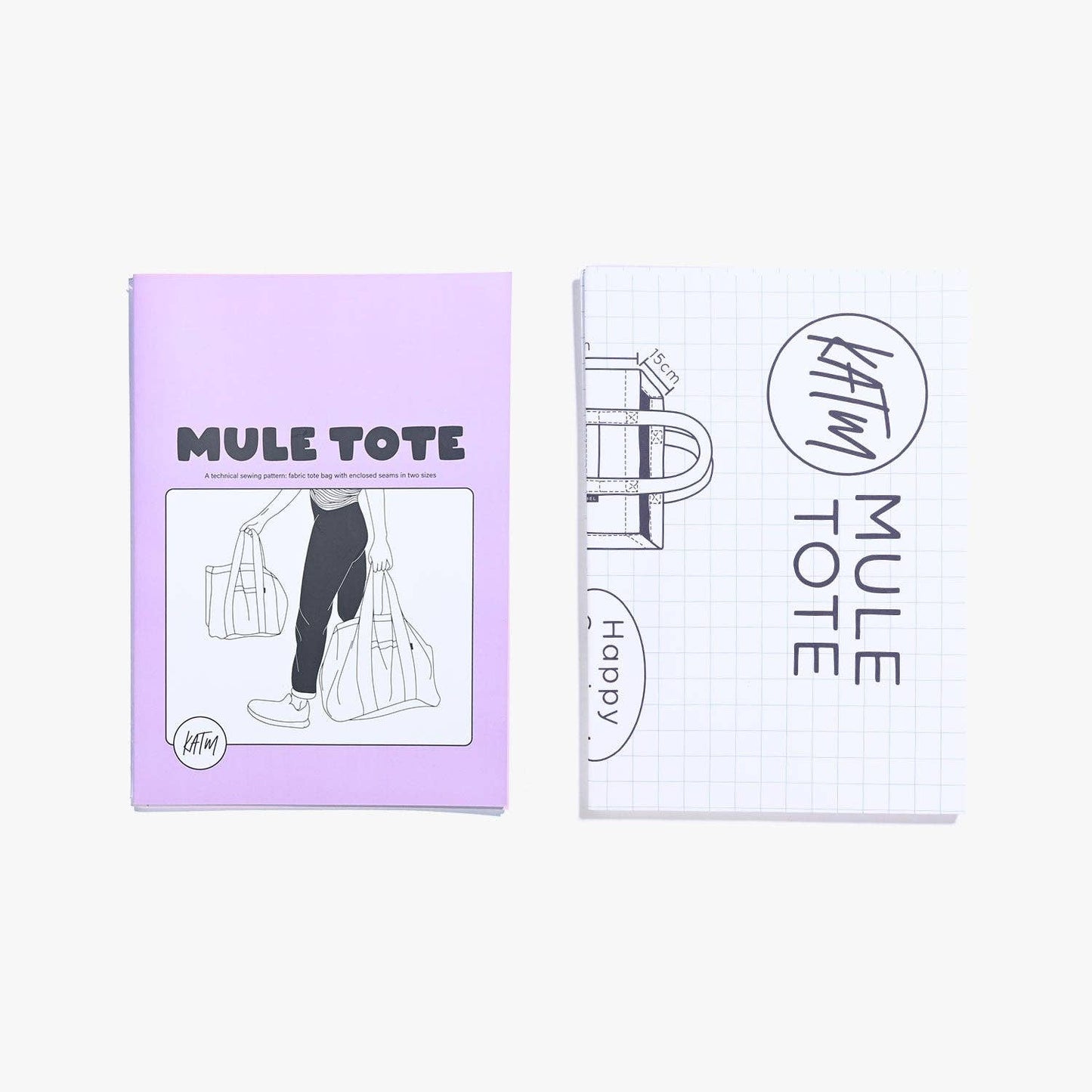 Mule Tote Bag Sewing Pattern by Kylie And The Machine, Beginner Friendly Printed Paper Pattern