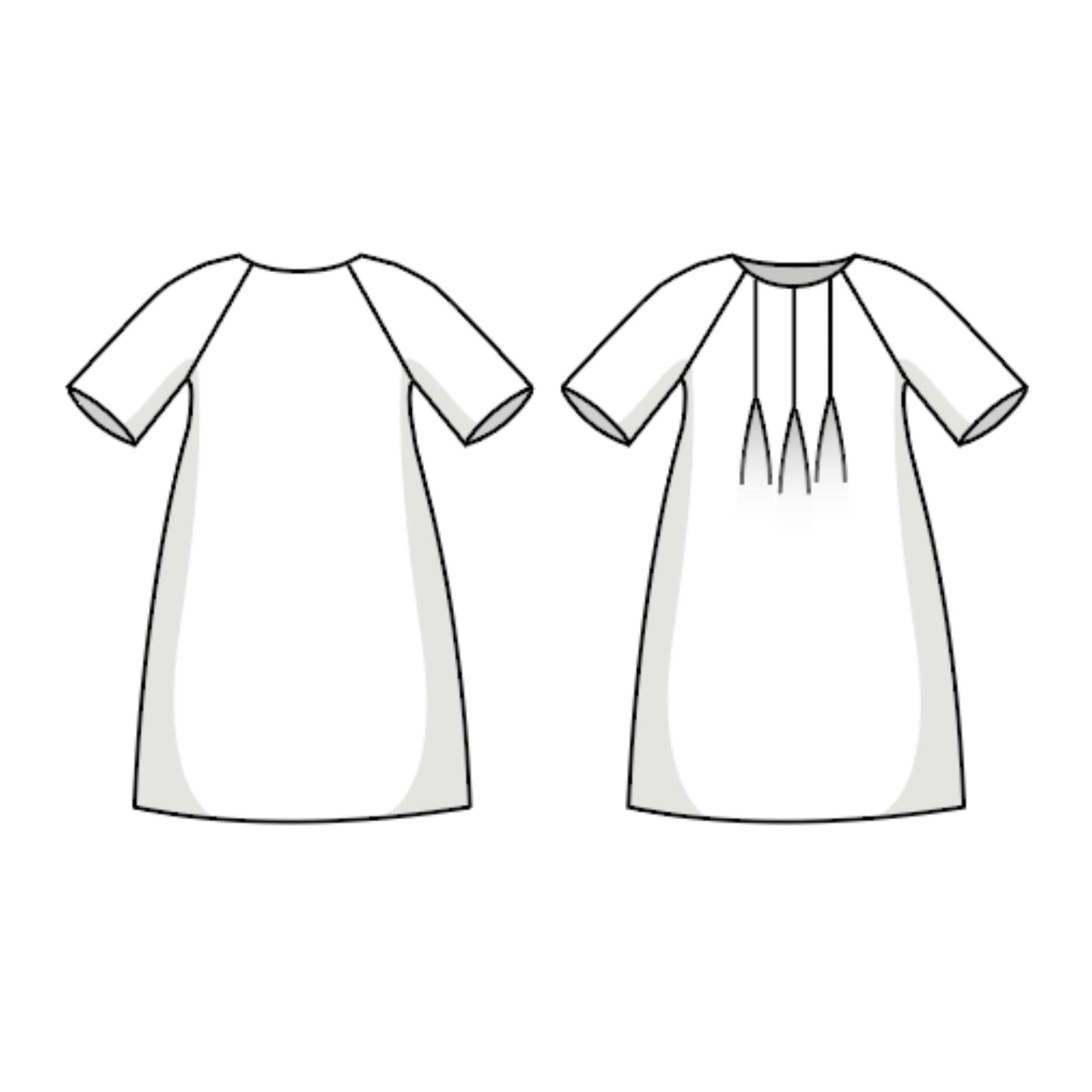Patron de couture pour blouse à triple pli, tailles 8 à 26 (Royaume-Uni)
