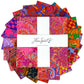 Kaffe Fassett 10" Charm Pack / Layer Cake in 'Hot' for Free Spirit Fabrics