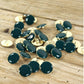 Bouton Chic Dark Lagune
