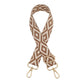 Correas para bolsos intercambiables y listas para usar, diseño de diamante de 3,8 cm de ancho y herrajes dorados.