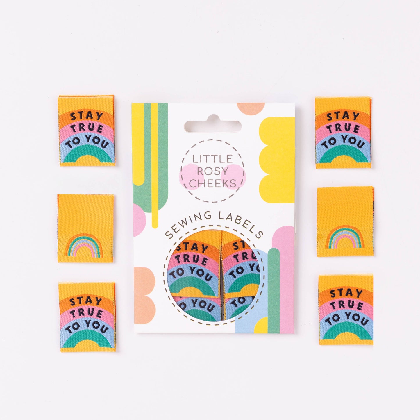 Étiquettes tissées à coudre Little Rosy Cheeks - Restez fidèle à vous-même