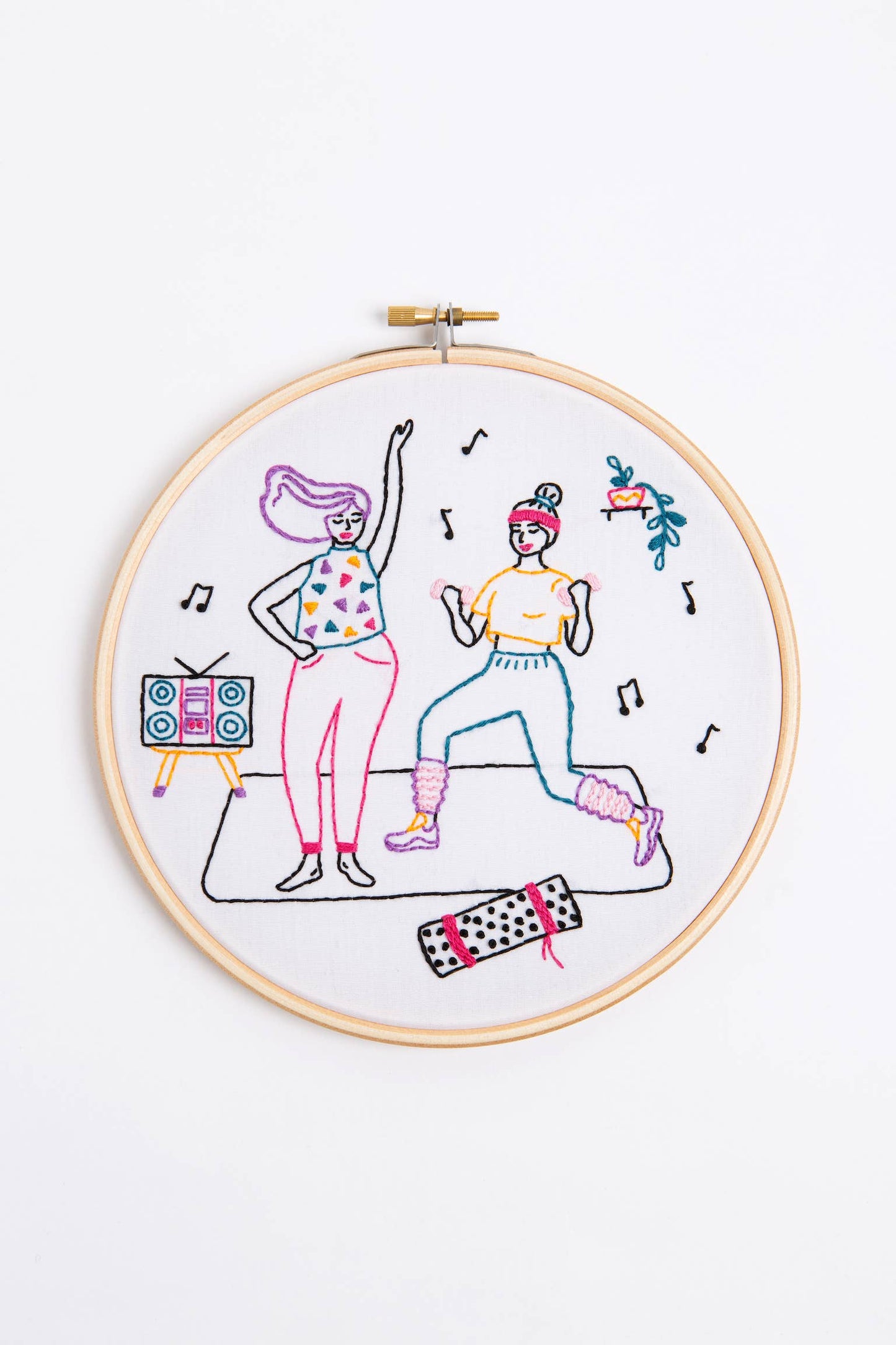 Dancing Embroidery Kit (Move), Complete Craft Kit