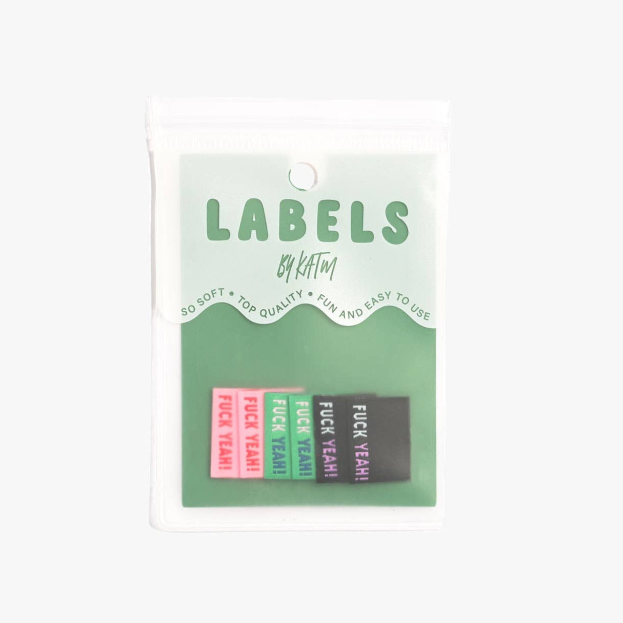 Fuck Yeah! Sewing Labels in 2025 Colours by Kylie and the Machine, Sweary Sewist 2