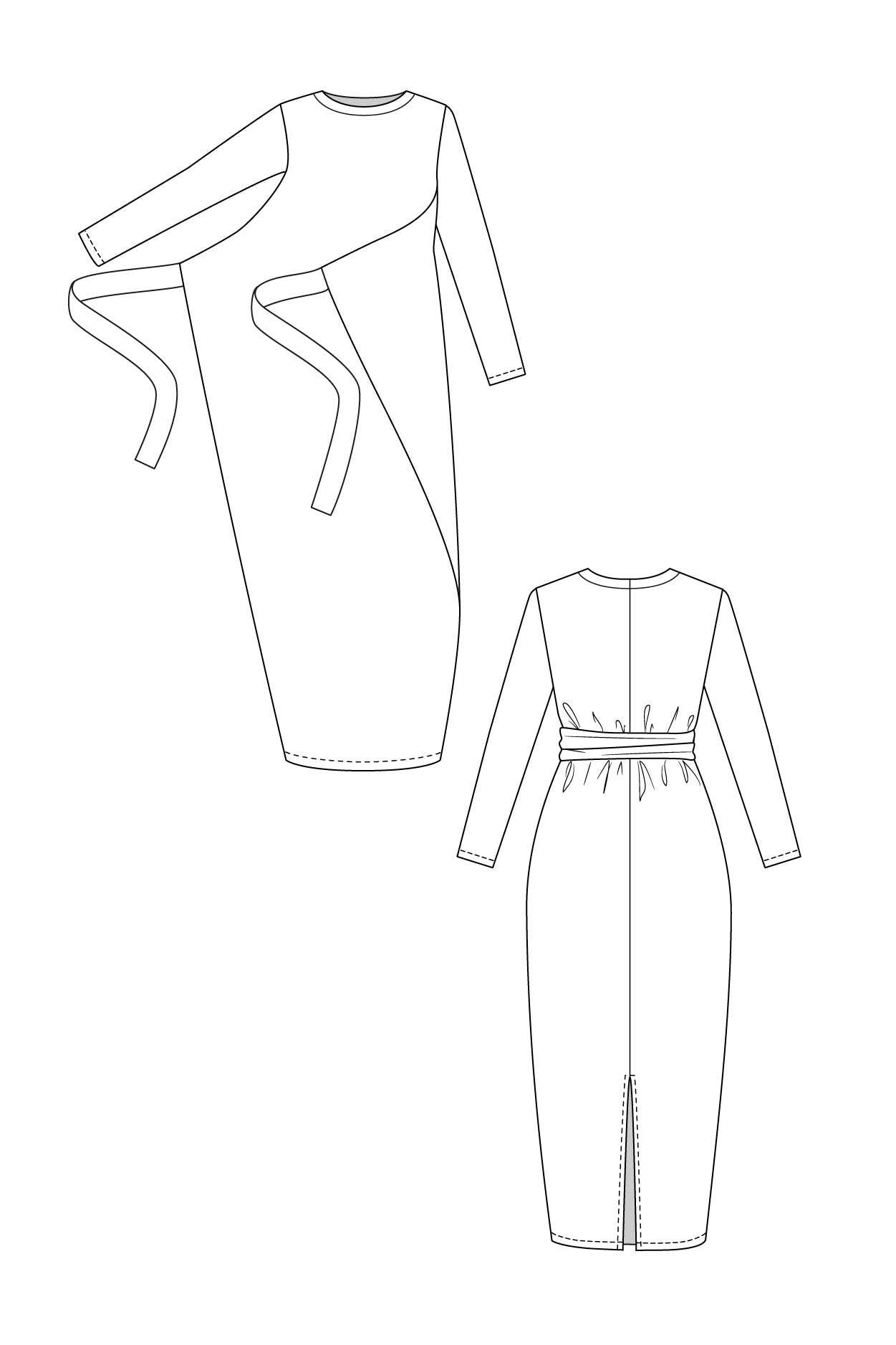 Kielo Wrap Dress & Jumpsuit Sewing Pattern by Named