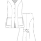 Patron de couture pour robe boutonnée et gilet Asteri par Named, patron papier, tailles 4 à 28