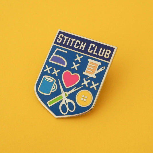 Broche en émail, cadeau de couture, Bright Stitch Club