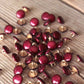 Pomegranate Red Shiny Buttons, 10mm
