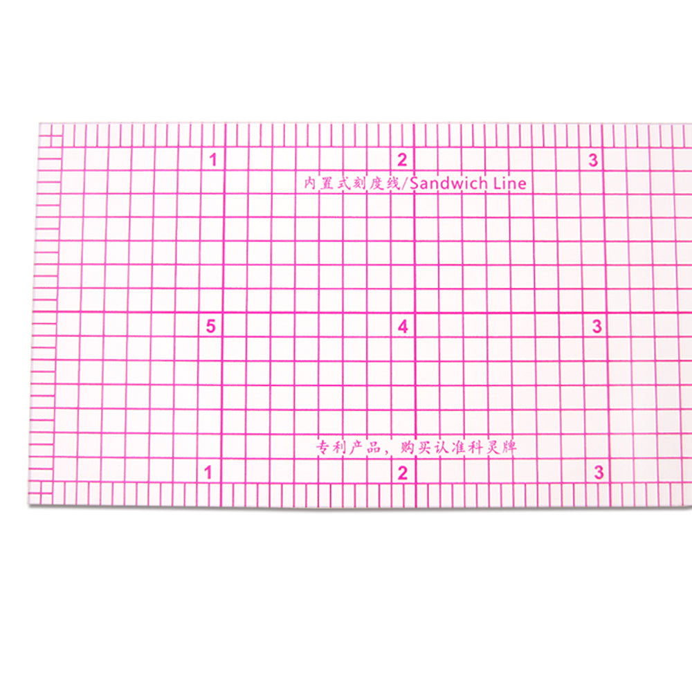 Kearing 2" Wide Transparent Pattern Grading Ruler Available in 18" or 12" Lengths