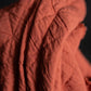 Quilted Jacquard Indian Cotton Dressmaking Fabric in 'Orange Spritz’ by Merchant and Mills