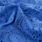 Tissu Godmother Palmier Coton Broderie Anglaise Tissu de Couture Bleu Pervenche