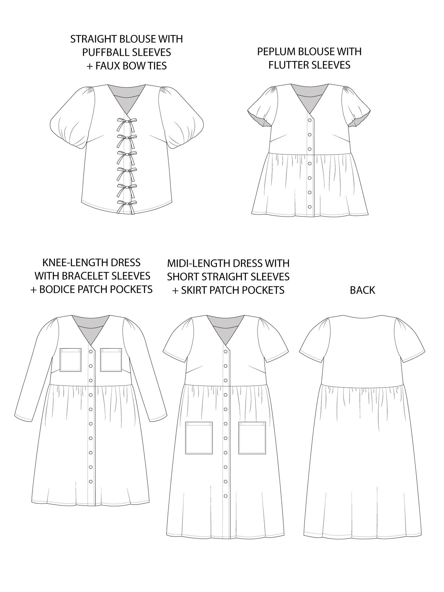 Tilly and the Buttons, Nell Dress and Blouse, Dressmaking Pattern for Confident Beginners