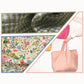 quilted gingham fabric, floral denim fabric, make your own beach tote bag