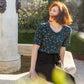 Viscose Dressmaking Fabric 'Bagheera' by Eglantine et Zoé in Dark Green Lagoon