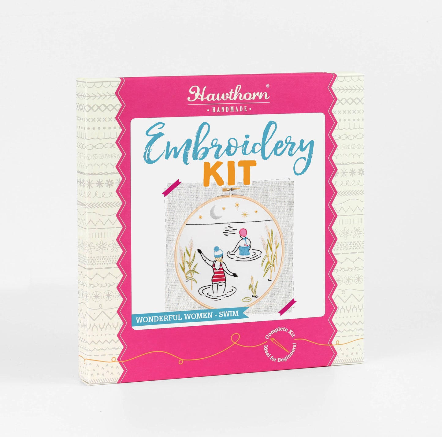 Wild Swimming Embroidery Kit (Swim), Complete Craft Kit