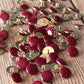 Pomegranate Red Chic Buttons, 10mm