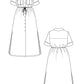 Patron de couture pour robe chemise Reeta par Named, patron papier, tailles 4 à 28