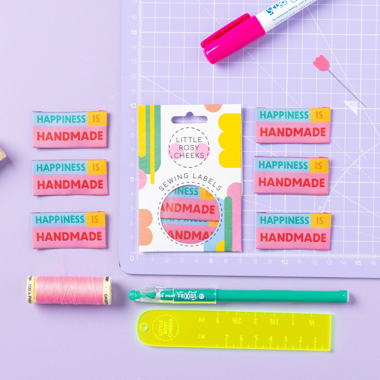 Little Rosy Cheeks Woven Sewing Labels - Happiness Is Handmade