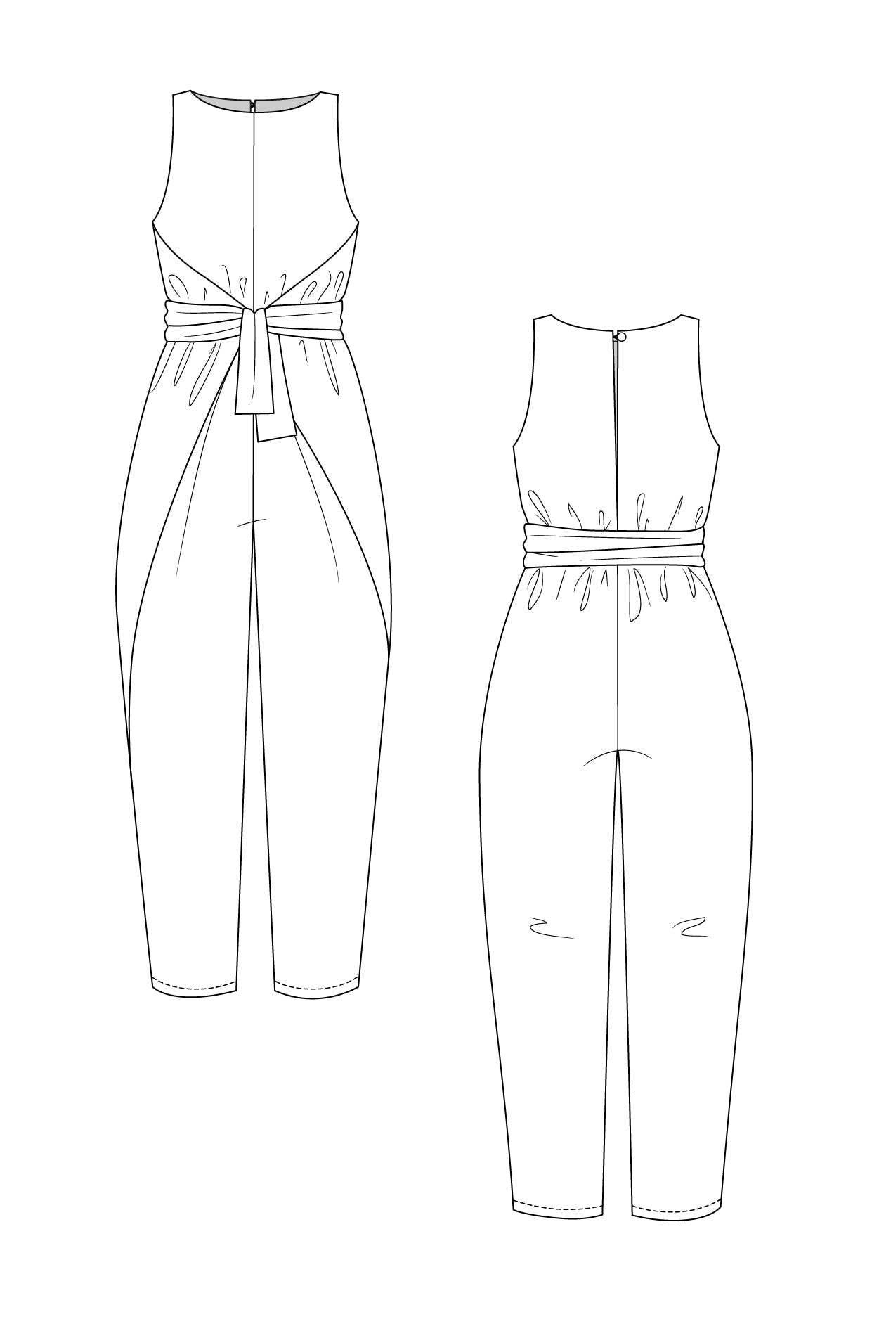 Kielo Wrap Dress & Jumpsuit Sewing Pattern by Named