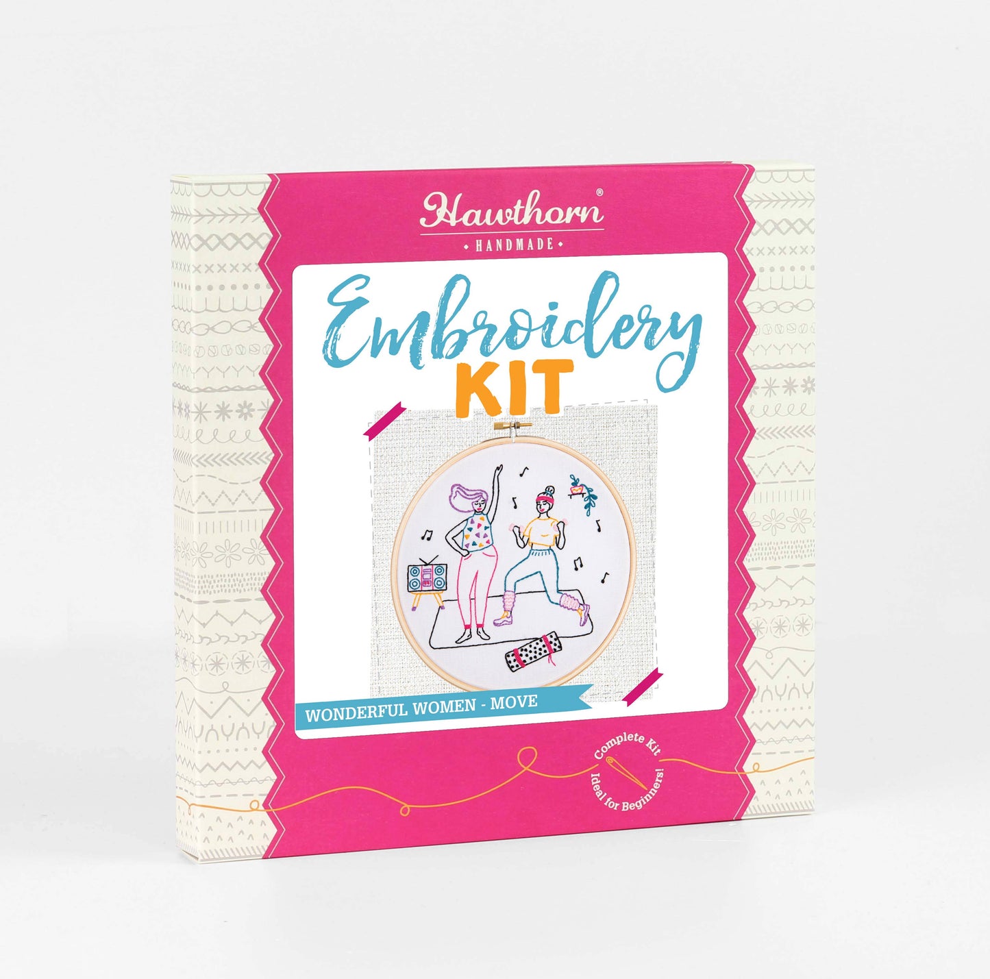 Dancing Embroidery Kit (Move), Complete Craft Kit