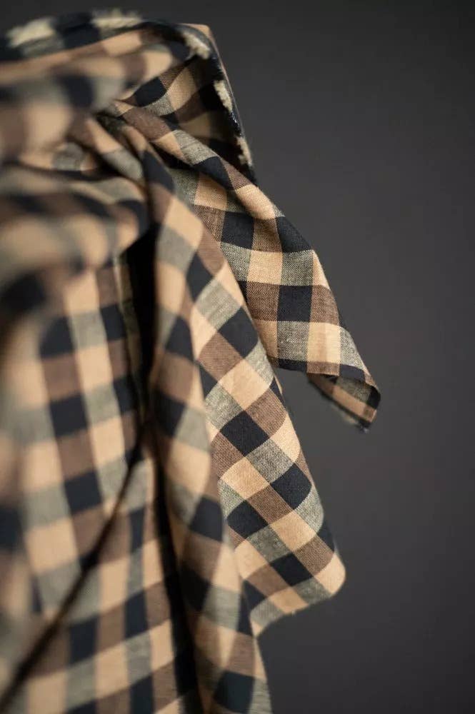Merchant and Mills Oeko-Tex Certified Organic Cotton Linen Dressmaking Fabric in 'Irish Coffee'