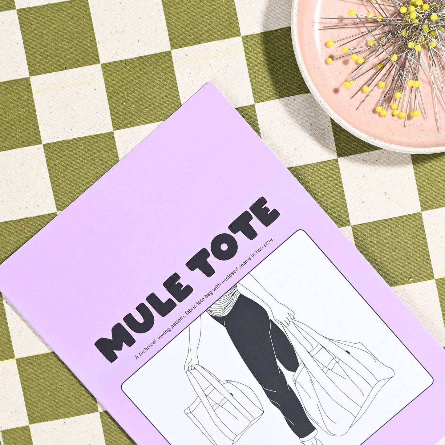 Mule Tote Bag Sewing Pattern by Kylie And The Machine, Beginner Friendly Printed Paper Pattern