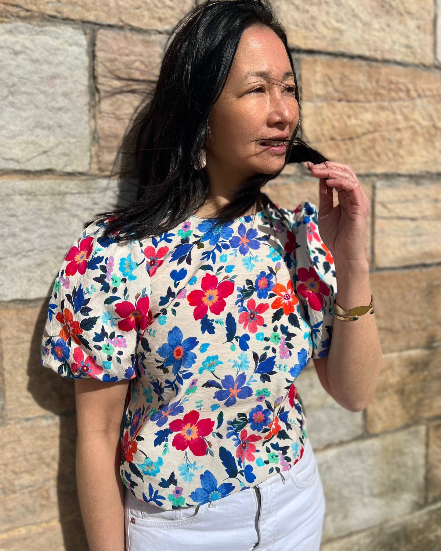 Just In - Vibrant Floral Viscose Dressmaking Fabric 'Naia' Designed by My Dress Made