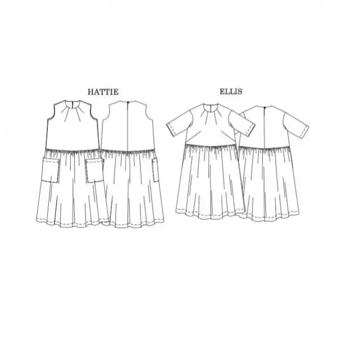 Patron de couture de la robe Ellis &amp; Hattie de Merchant and Mills, tailles UK 6-18