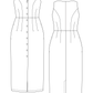 Patron de couture pour robe boutonnée et gilet Asteri par Named, patron papier, tailles 4 à 28