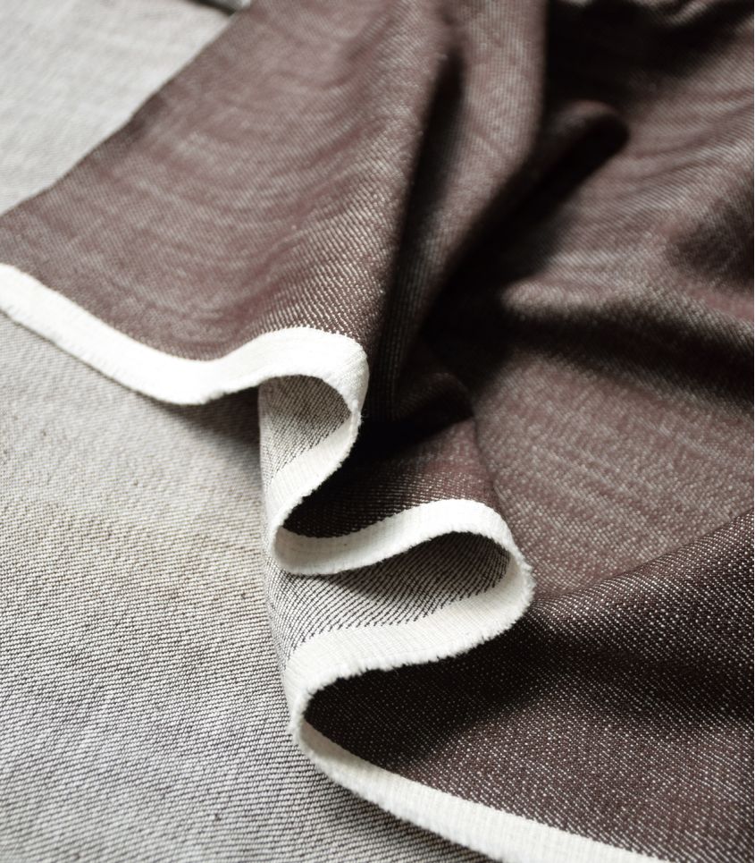 Cocoa Denim Fabric by Cousette